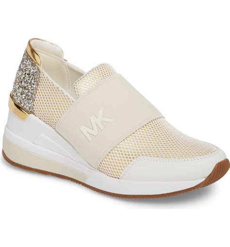 michael kors logo metallic sneaker|Michael Kors sparkle sneakers.